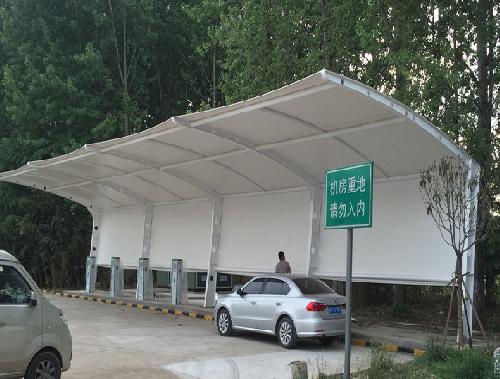 车棚膜结构安装